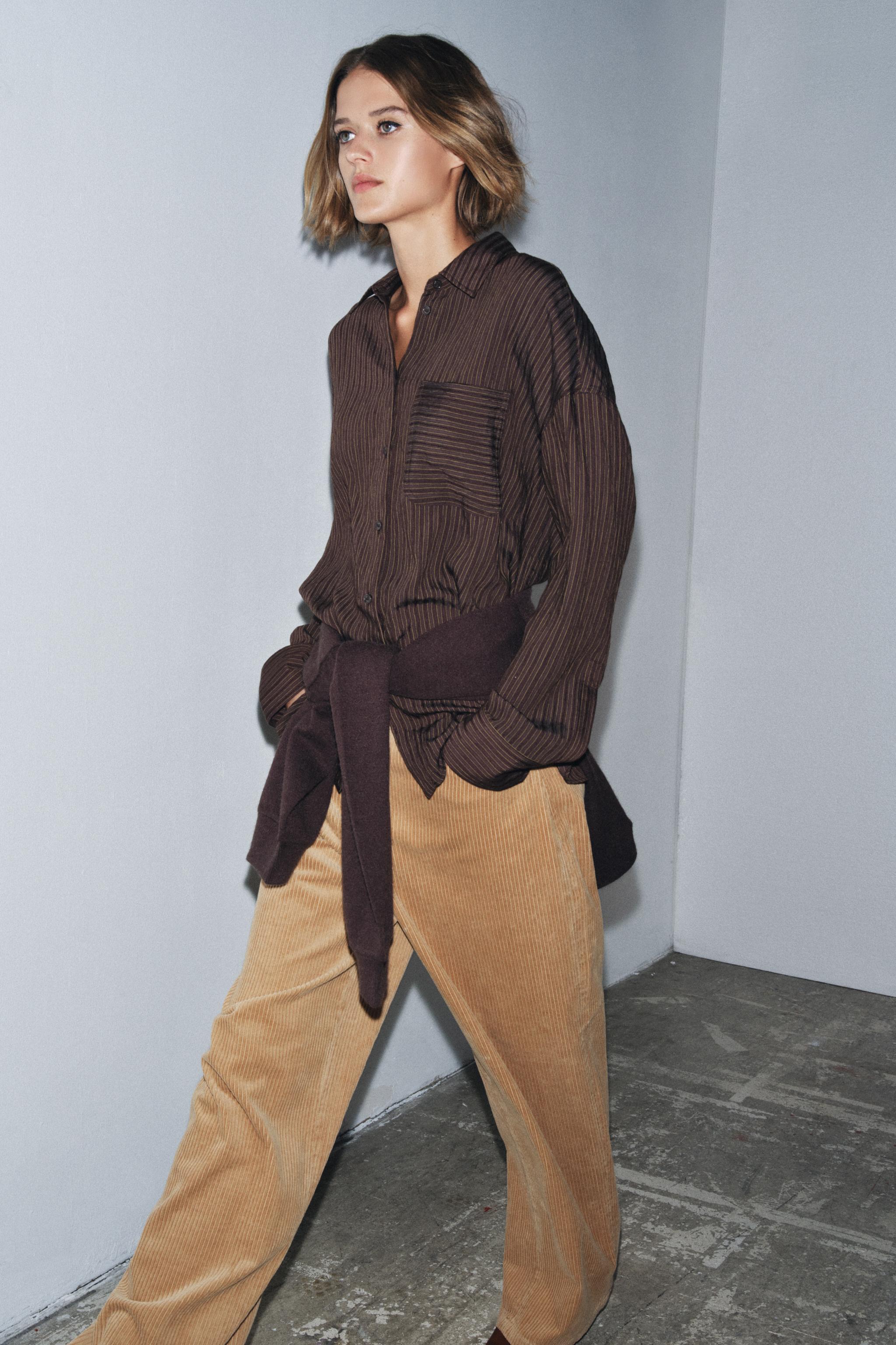 ZW COLLECTION FLOWY STRIPED SHIRT